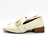 Vizzano 1445-102 Square Toe Loafer in Off White Napa