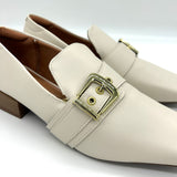 Vizzano 1445-102 Square Toe Loafer in Off White Napa
