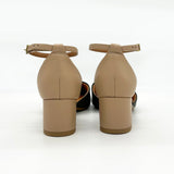 Vizzano 1220-317 Block Heel Ankle Strap Pump in Olive/Beige