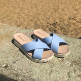 Beira Rio 8387-501 Slip-on Sandal in Jeans Napa