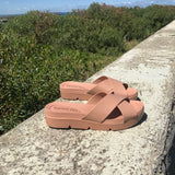 Beira Rio 8387-501 Slip-on Sandal in Nude Napa