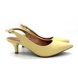 Vizzano 1122-806 Kitten Heel Slingback in Butter Napa