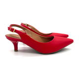 Vizzano 1122-806 Kitten Heel Slingback in Ruby Red Napa