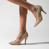 Vizzano 1184-1101 Pointy Toe Pump in Gold Glitter