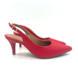 Vizzano 1185-700 Mid Heel Slingback in Ruby Red Napa
