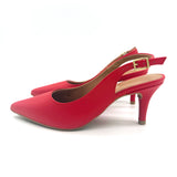 Vizzano 1185-700 Mid Heel Slingback in Ruby Red Napa
