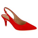 Vizzano 1185-700 Mid Heel Slingback in Ruby Red Napa