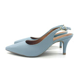 Vizzano 1185-700 Mid Heel Slingback in Sky Blue Napa