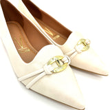 Vizzano 1206-1004 Pointy Toe Flat in Off White