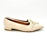 Vizzano 1206-1004 Pointy Toe Flat in Off White