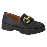 Vizzano 1422-101 Flat Loafer in Black Croco