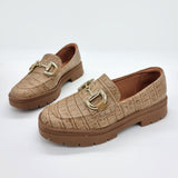 Vizzano 1422-101 Flat Loafer in Caramel Croco