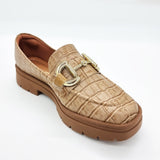 Vizzano 1422-101 Flat Loafer in Caramel Croco