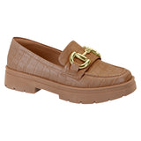Vizzano 1422-101 Flat Loafer in Caramel Croco