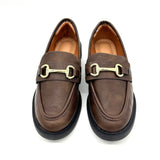 Vizzano 1453-102 Flat Loafer in Chocolate Napa