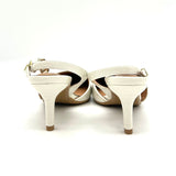 Vizzano 1456-104 Mid Heel Pointy Toe Slingback Pump in Off White