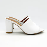 Vizzano 6262-455 Block Heel Mule in White