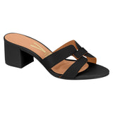 Vizzano 6291-1180 Block Heel Slip-on Sandal in Black
