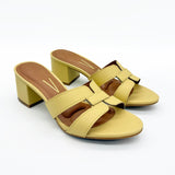 Vizzano 6291-1180 Block Heel Slip-on Sandal in Butter