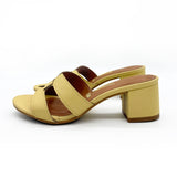 Vizzano 6291-1180 Block Heel Slip-on Sandal in Butter