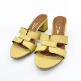 Vizzano 6291-1180 Block Heel Slip-on Sandal in Butter
