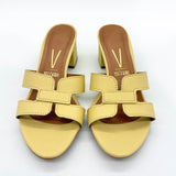 Vizzano 6291-1180 Block Heel Slip-on Sandal in Butter