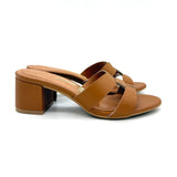 Vizzano 6291-1180 Block Heel Slip-on Sandal in Camel