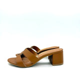Vizzano 6291-1180 Block Heel Slip-on Sandal in Camel