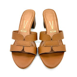 Vizzano 6291-1180 Block Heel Slip-on Sandal in Camel