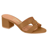 Vizzano 6291-1180 Block Heel Slip-on Sandal in Camel