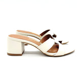 Vizzano 6291-1180 Block Heel Slip-on Sandal in Off White