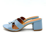 Vizzano 6291-1180 Block Heel Slip-on Sandal in Sky Blue