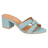 Vizzano 6291-1180 Block Heel Slip-on Sandal in Sky Blue
