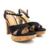 Vizzano 6292-280 High Heel Platform Sandal in Black Suede