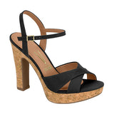 Vizzano 6292-280 High Heel Platform Sandal in Black Suede