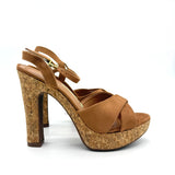 Vizzano 6292-280 High Heel Platform Sandal in Camel Suede