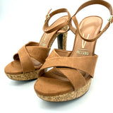 Vizzano 6292-280 High Heel Platform Sandal in Camel Suede