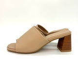Vizzano 6530-100 Block Heel Mule in Beige