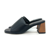 Vizzano 6530-100 Block Heel Mule in Black