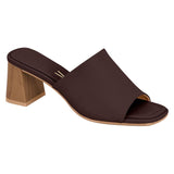 Vizzano 6530-100 Block Heel Mule in Cocoa