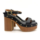Vizzano 6541-200 Block Heel Platform Sandal in Black