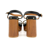 Vizzano 6541-200 Block Heel Platform Sandal in Black