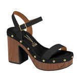 Vizzano 6541-200 Block Heel Platform Sandal in Black
