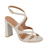 Vizzano 6550-102 Block Heel Sandal in Grey Napa