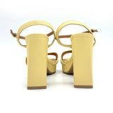 Vizzano 6551-100 Block Heel Platform Sandal in Butter Napa