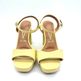 Vizzano 6551-100 Block Heel Platform Sandal in Butter Napa