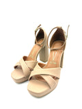Vizzano 6551-103 Block Heel Platform Sandal in Beige Napa
