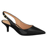 Vizzano 1122-806 Kitten Heel Slingback in Black Patent