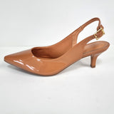 Vizzano 1122-806 Kitten Heel Slingback in Camel Patent