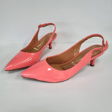 Vizzano 1122-806 Kitten Heel Slingback in Coral Patent